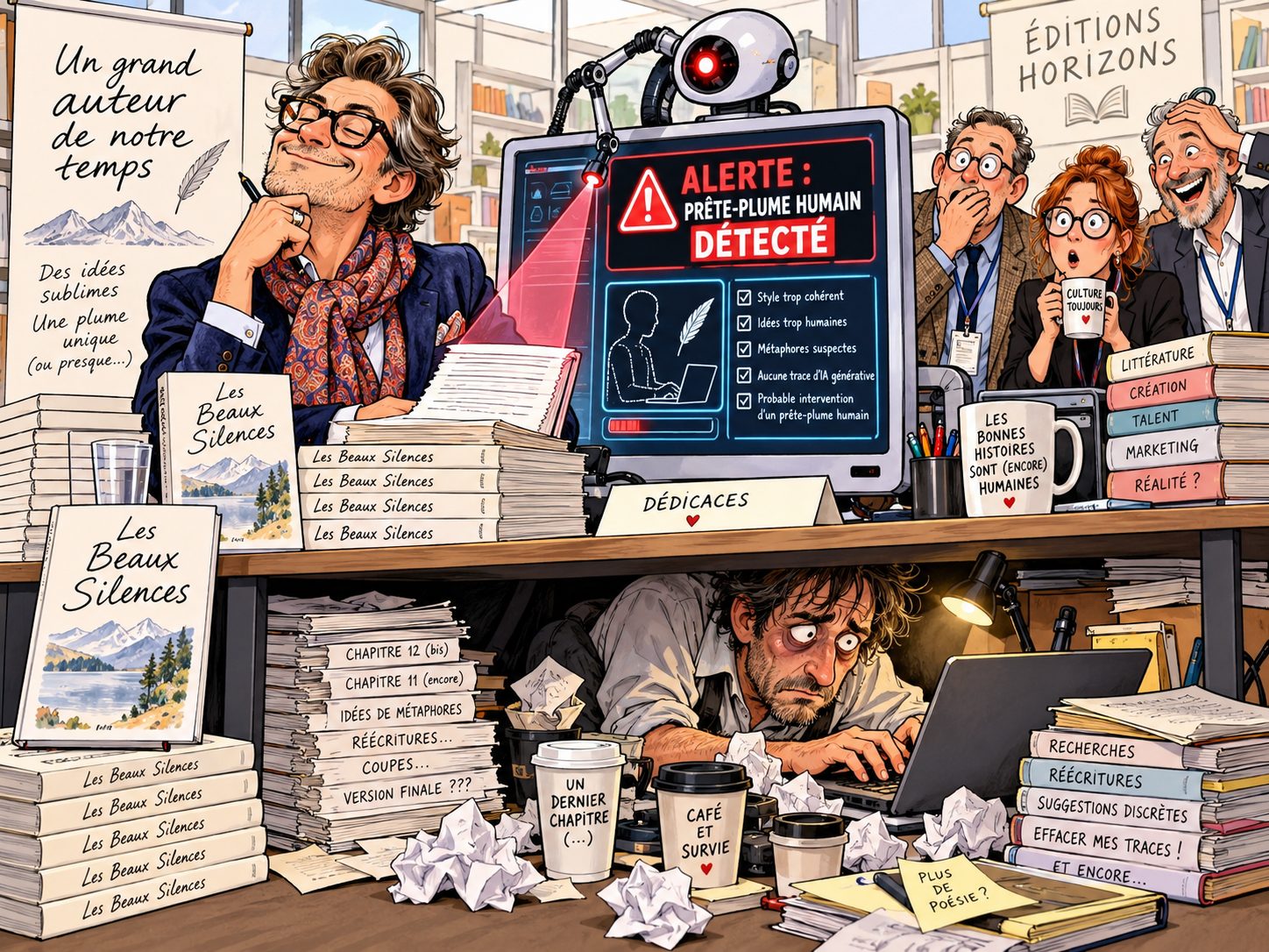 Un auteur démasqué par une IA et son prête-plume caché